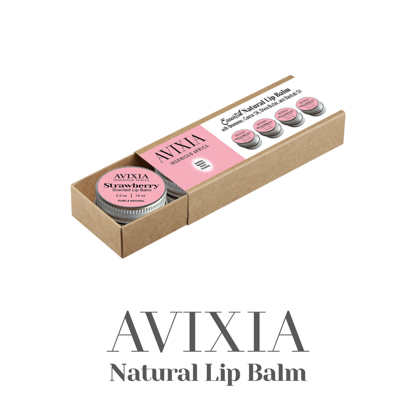 3+1 Free: Avixia Lip Balm - PINK STRAWBERRY